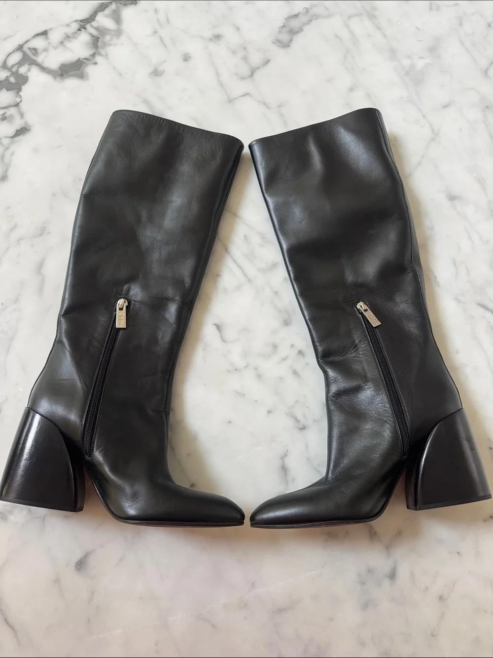 Chloé Knee High Wave Boots